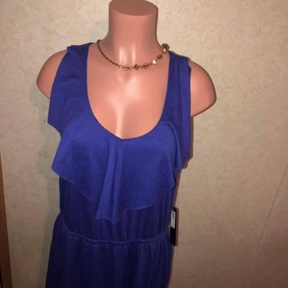 Nicole Miller Women Purple Casual Dress 2XL - Picture 3 of 9